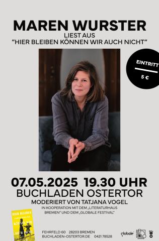 MAREN WURSTER liest aus HIER BLEIBEN KÖNNEN WIR AUCH NICHT